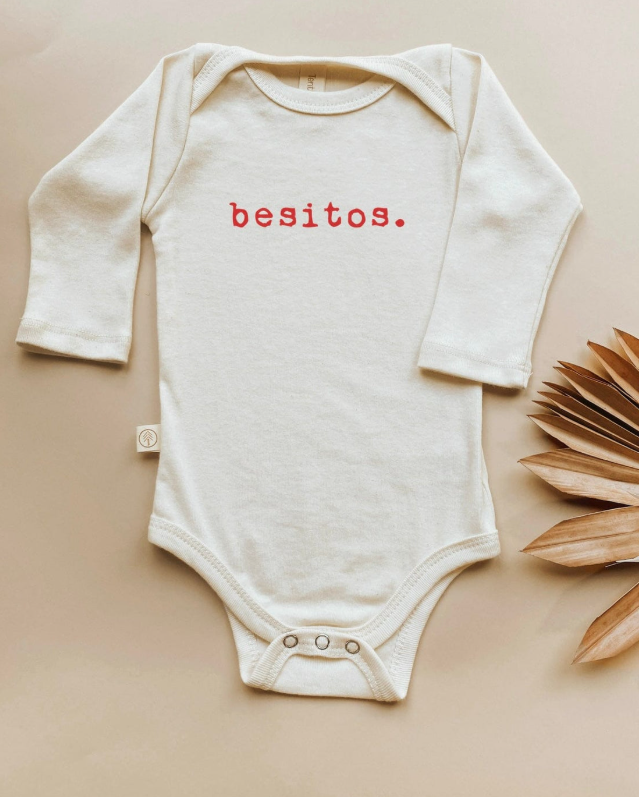 Organic Cotton Long Sleeve Bodysuit - Besitos - Image 2